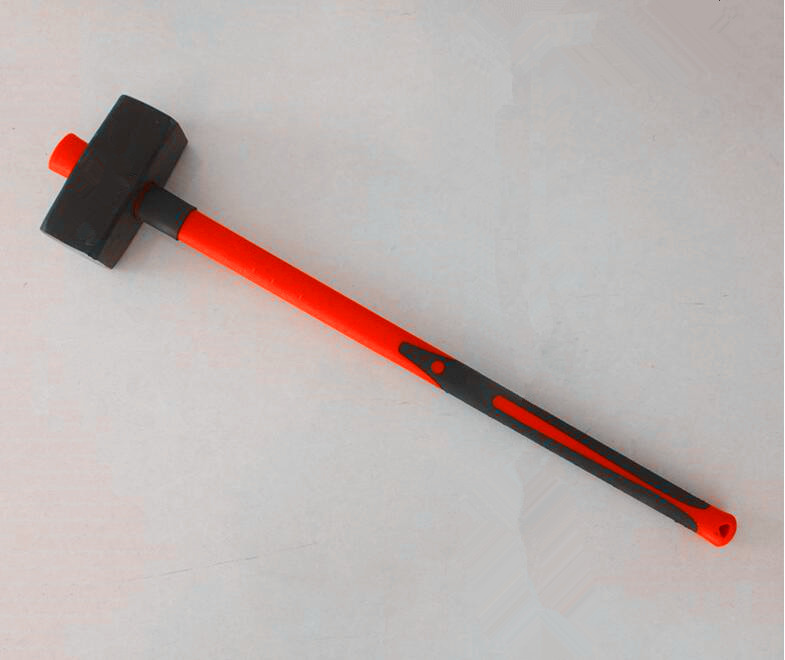 Forged steel Stoning hammer(XL-0080) with powder coated surface, inverse rubber handle