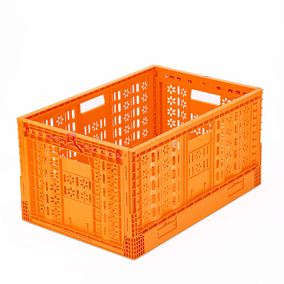 Foldable PE/PP Agriculture Vegetable Plastic Basket Stackable Crate for Garden Market