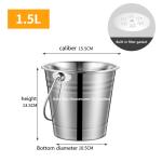 0.8L Promotion outdoor stainless steel ice bucket with handle for bar metal