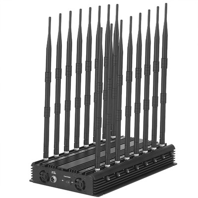 16 Antennas 2G 3G 4G 5G WIFI Lojack GPSL1 RF(315/433/868) Desktop Jammer