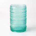Hobnail Highball Beaded Drinking Glasses 15 Oz Green 430ml Vintage Old Fashioned