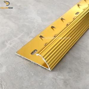 Quality Aluminum Gold Trim Camber Carpet Transition Strip 6063 Material wholesale