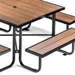 Leisure 120*120*75cm Beer Garden Table And Benches