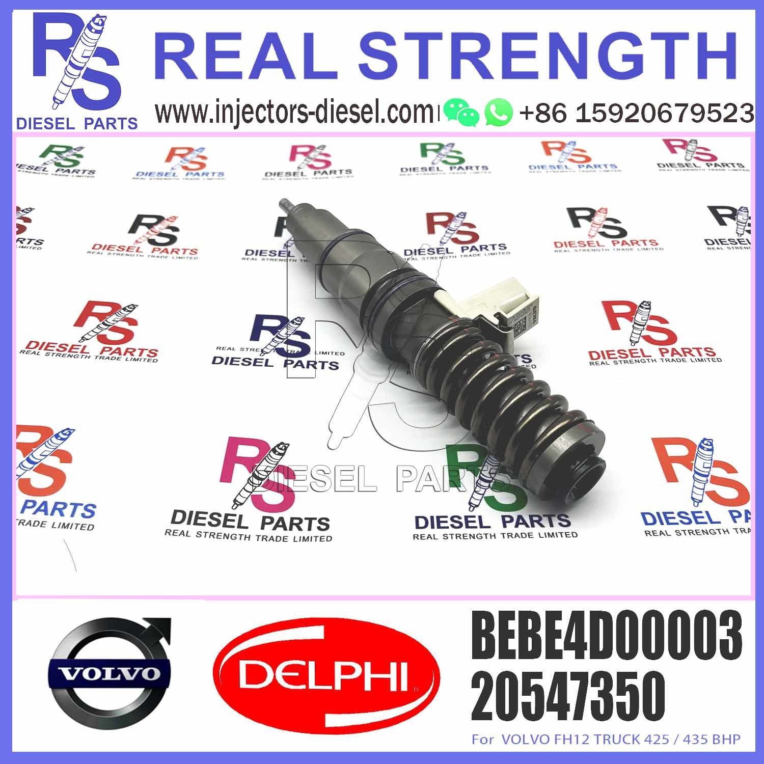 Diesel Engine Fuel Common Rail Injector 20497849 BEBE4D00203 BEBE4D00003 for V-O-L-V FH12 TRUCK 425 / 435 BHP