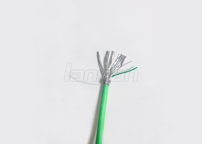 100% Bare Copper Cat 7 Lan Cable PVC Jacket Pass Fluke HDPE Insulation Customized