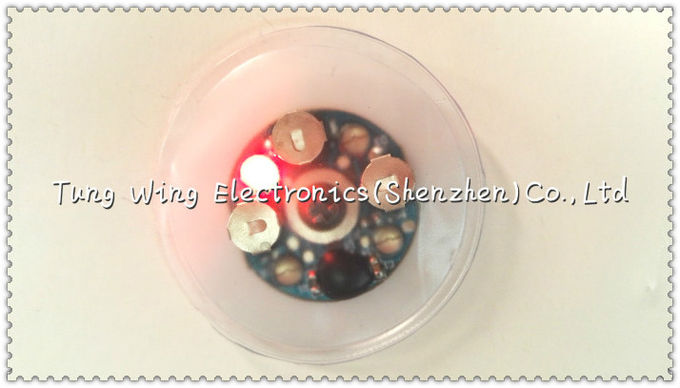 Round Flashing Sound Recording Module Waterproof For Kids Clothing Shoes Pillow