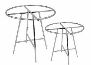 Quality 201 Mirror Stainless Steel Round Shop Display Stands / Retail Store Fixtures wholesale