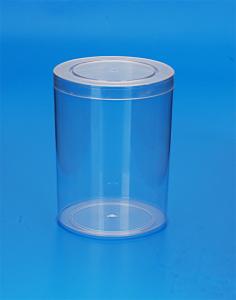Quality Transparent Airtight Plastic Jars Cylindrical Shape Food Grade Material wholesale