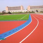 9mm Thick Red Eco Sports Flooring Rubber Running Track Impact Resistance