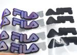 3D Embossed Heat Transfer Clothing Labels FILA LOGO Brush Dots