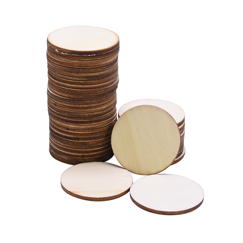 Blank Painting 10cm Unfinished Wood Crafts Pine Wood Discs