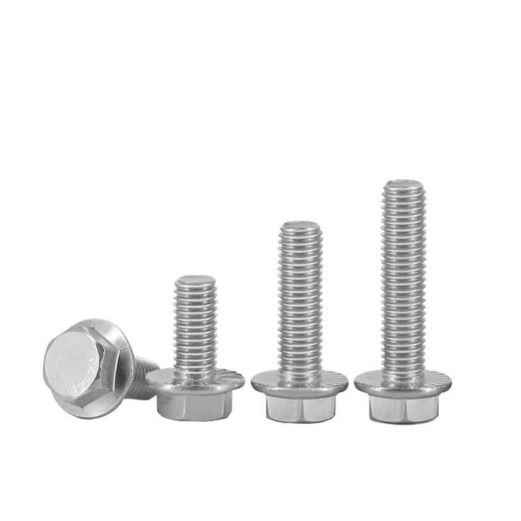 Customized Stainless Steel Full Thread Hex Flange Bolt 8.8 10.9 M6 M8 M10 x 125mm M12