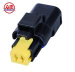 Black Waterproof Auto Wire Connectors / Waterproof Electrical Connectors 2 Wire