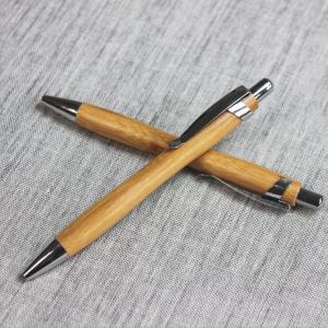 Quality Click action writing instruments wood Bamboos pole promotional pen wholesale
