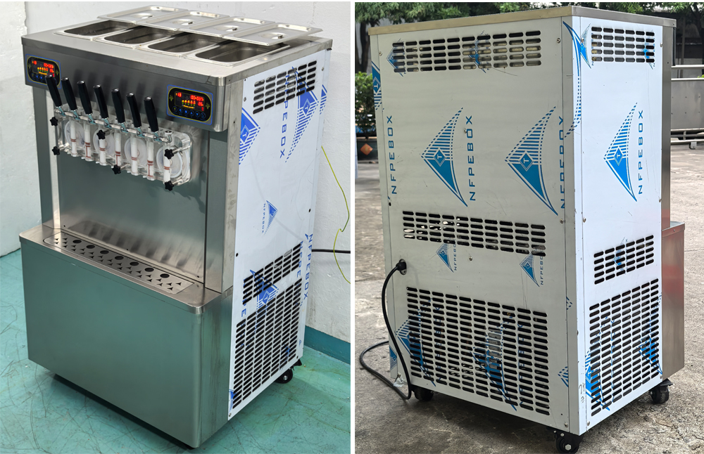 Continuous Production Capacity 540 cups /70g Soft Serve Ice Cream Machine 7 Flavors Automatic Yogurt Icecream Maker