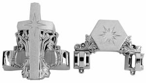 Quality Funeral Handle And Fittings Coffin Corner 12# S In Silver Color And Pp Material wholesale