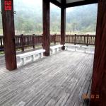 Scratch-resistant wood grain outdoor decking board