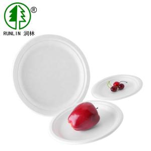 Quality 7 Inch White Cake Biodegradable Disposable Dishes For BBQ And Parties wholesale