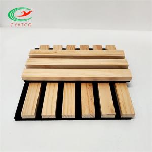 Quality Durable Harmless Acoustic Wall Panels Wood Slat Soundproof For Hotel wholesale