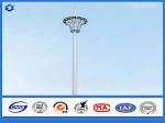 Q345 steel material monopole telecommunications tower 6 - 28 mm Thickness