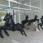 painting finished Fiberglass Horse Length 120cm