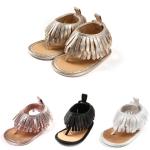 Popular Tassel t-strap Soft sole baby barefoot infant sandals
