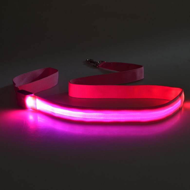 120cm Led Dog Leash Rechargeable USB Illuminated Dog Leash Personalized