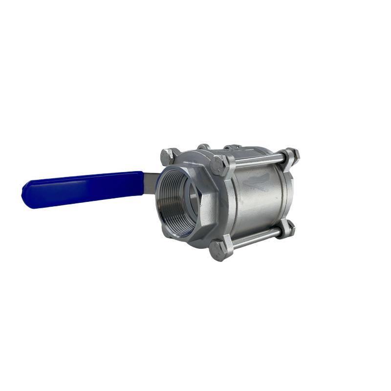 3 PC Stainless Steel SS316/304 CF8 CF8m Ball Valve