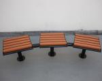 Waterproof Outdoor Recycled Plastic Benches Furniture Backless Curved