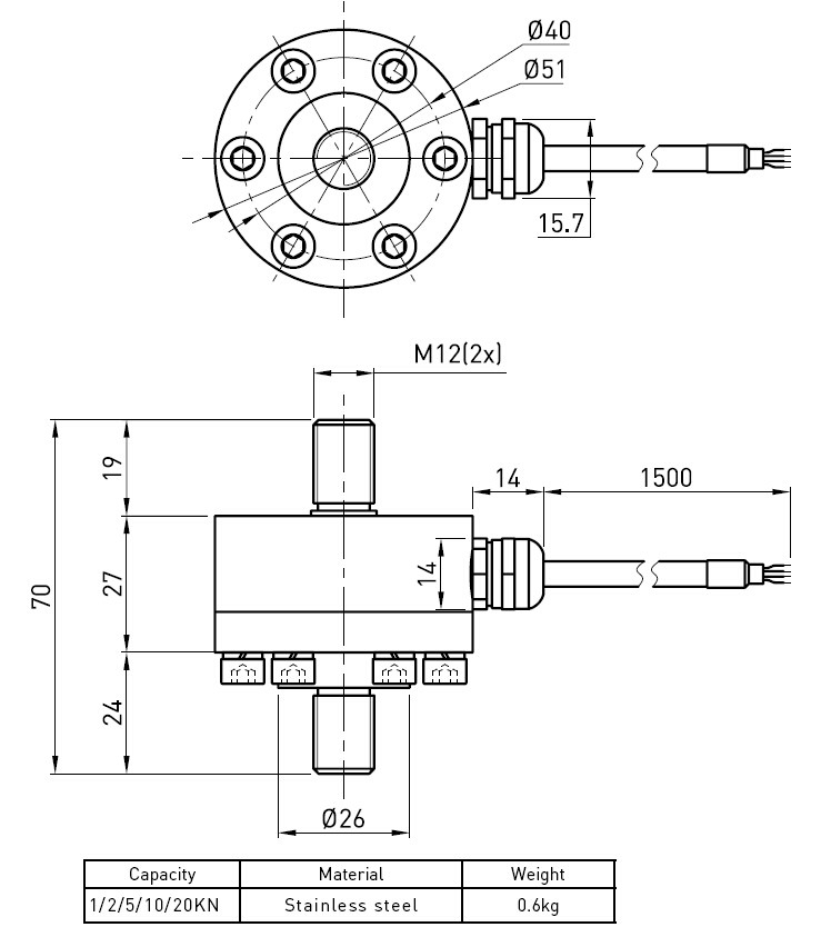 Small Stainless Steel Load Cell Weighing System With High Capacity 150kg - 500kg