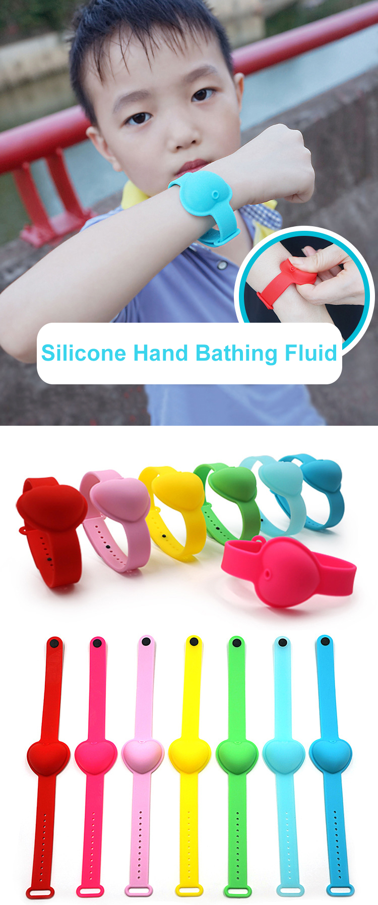 Reusable 10ml Silicone Hand Sanitizer Bracelet