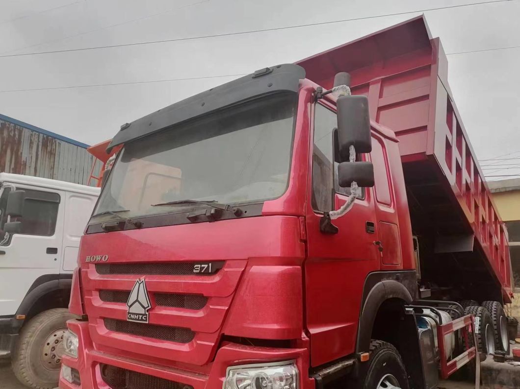 Low Price Tipper Truck Construction Dump Trucks for Sale Red Transportation Truck HOWO 6*4 371HP