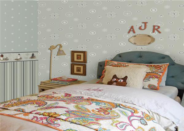 Fashion Little Girl Wallpaper For Bedroom , Kids Room Wallpaper Light Green