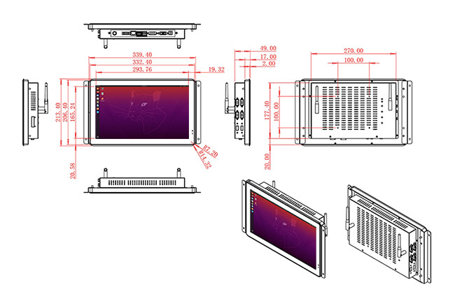 13.3-Inch Linux Embedded Control Panel for Retail Analytics, Public Kiosks, Energy Monitoring, and Transportation Dashboards