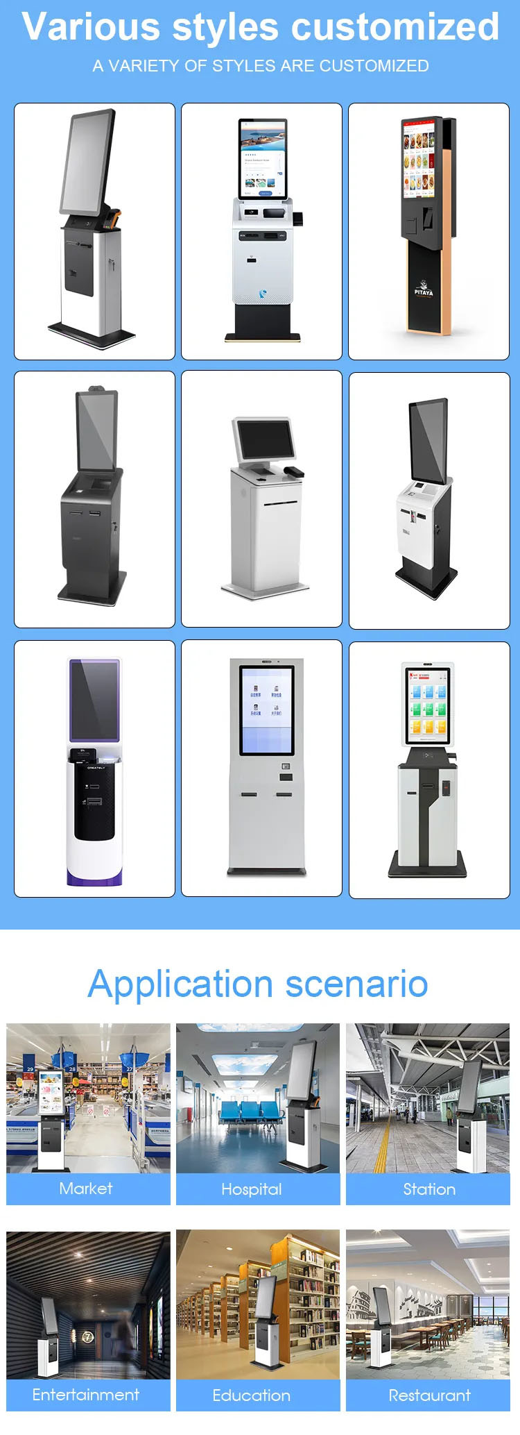 Pos Terminal Cash Register Service Payment Kiosk LCD Capacitor Touch Screen