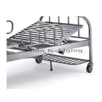 4 Castors Manual Hospital Nursing Bed Stainless Steel