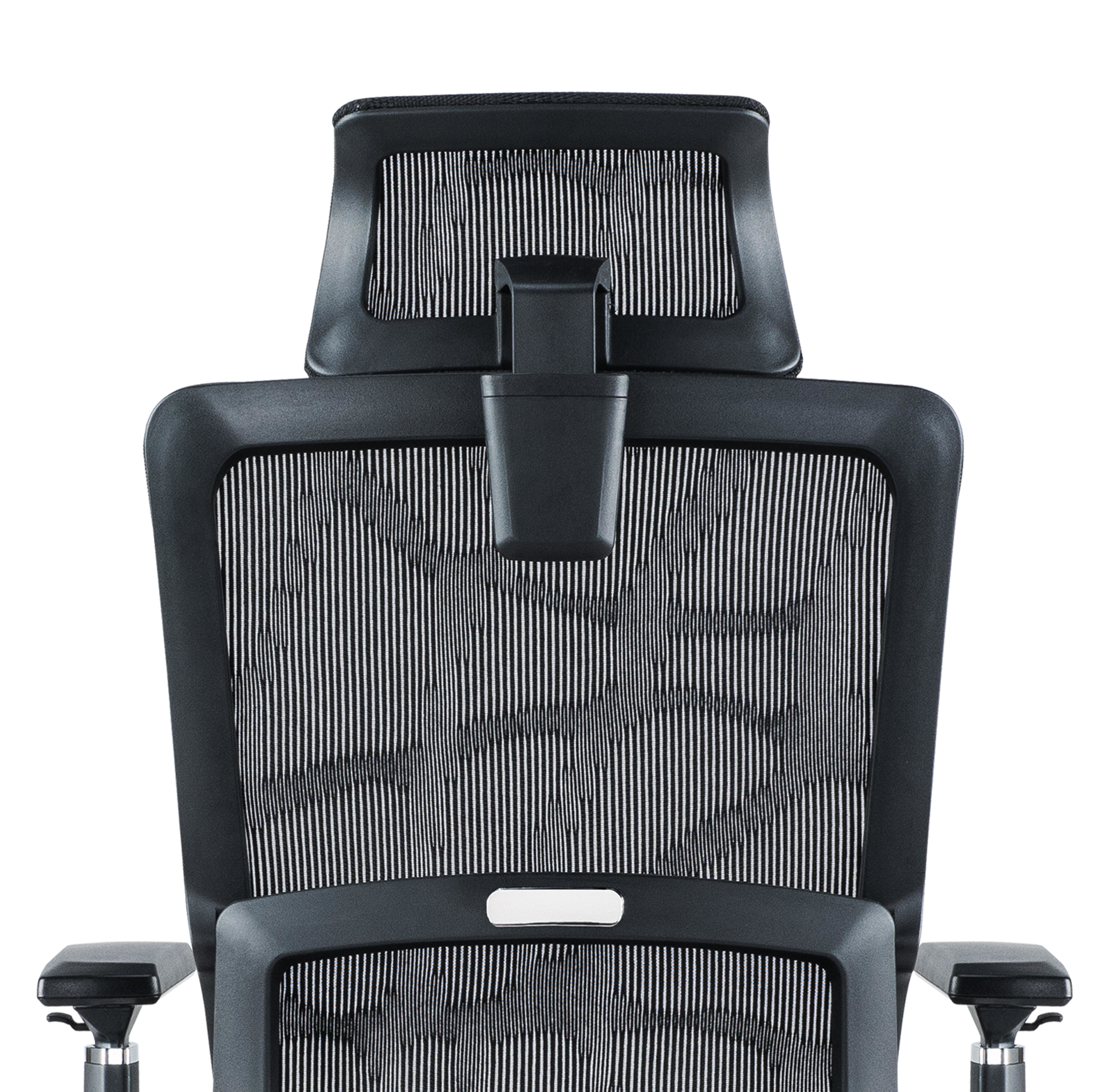 Ergonomic High Back Full Mesh Chair With Adjustable Headrest Armres Waist Pillow