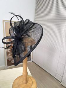 Quality Millinery Supplies Sinamay Feather Fascinator 10*20 cm wholesale