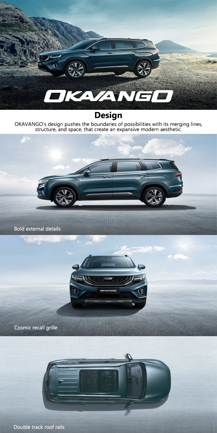 Geely Okavango 2023 Chinese LED Camera Electric Leather Turbo Multi-function Automatic SUV with Electric Front Window
