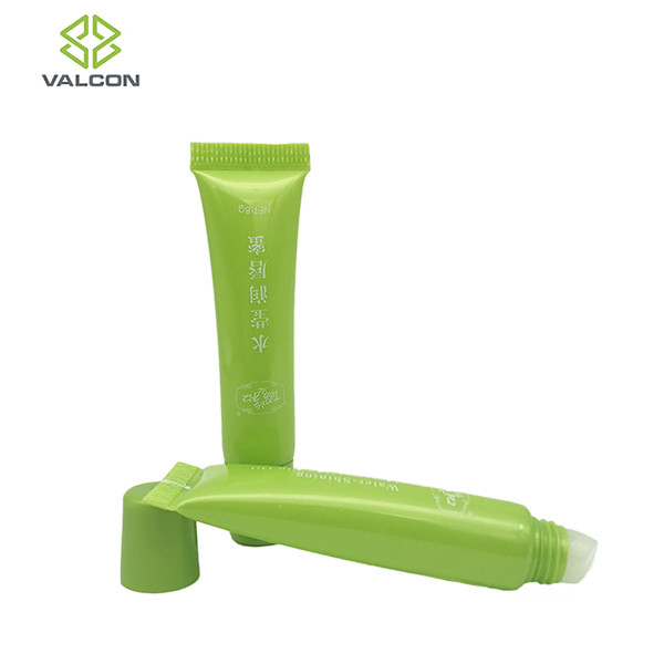 Green Empty Lip Balm Tubes , Removable Nozzle Plastic Tube Packaging