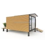 Modern Design Garden Container Steel Structure Wooden House Family Housing