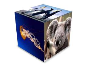 China P2.5 P10 Flexible Led Video Display Wall 4 Sides Cube Logo Brand Custom Led Screen on sale