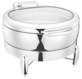 Quality SS201 Cover Commercial Cooking Equipment 6L High Grade Chafer With Frame wholesale