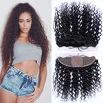 Silk Base Deep Wave Lace Frontal Unprocessed Human Hair Lace Closure Piece