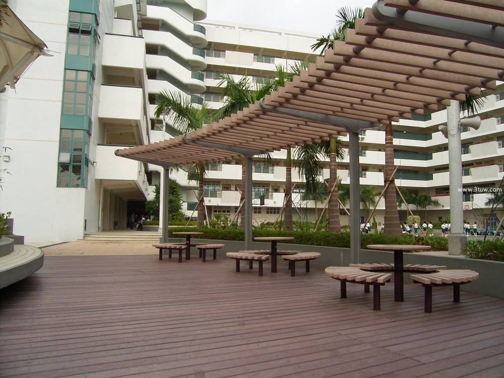 5.9M Outdoor Wood WPC Pergola Fungal Decay Prevention Waterproof