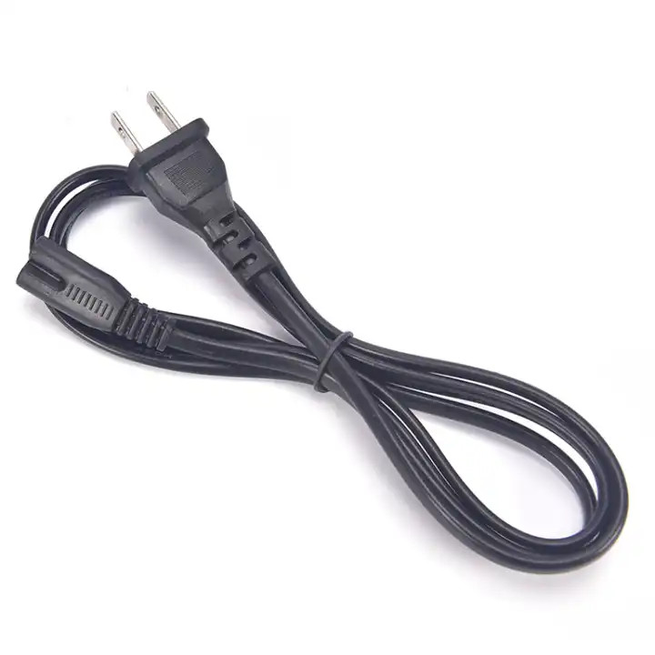 XianDa US Standard 8-Figure Head Power Cords 1.2m White Two-Plug 8-Figure Head Power cable