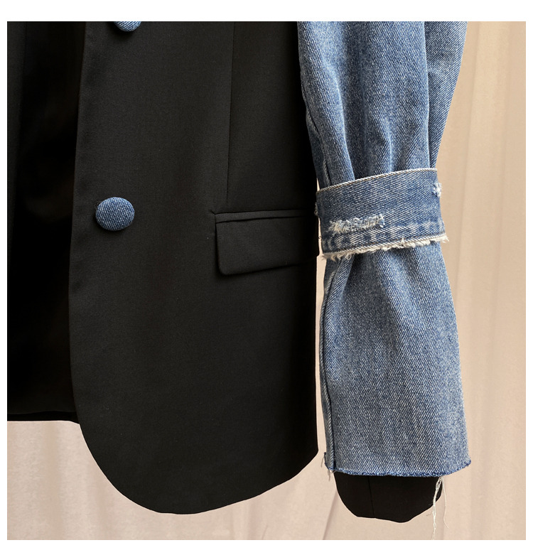 Winter Waterproof Mesh Jacket Denim Detachable Half Ladies Sheath Top Blazers Jackets Women
