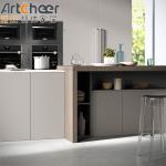 Italian Design Modern Kitchen Cabinet in Plywood Veneer and Lacquer Finish