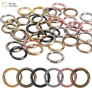 Quality Zinc Alloy Metal Keychain Rings , Snap Hook Clips Spring Gate O Ring wholesale