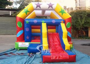 Quality Commercial grade inflatable bouncy castle with slide for outdoor kids party wholesale